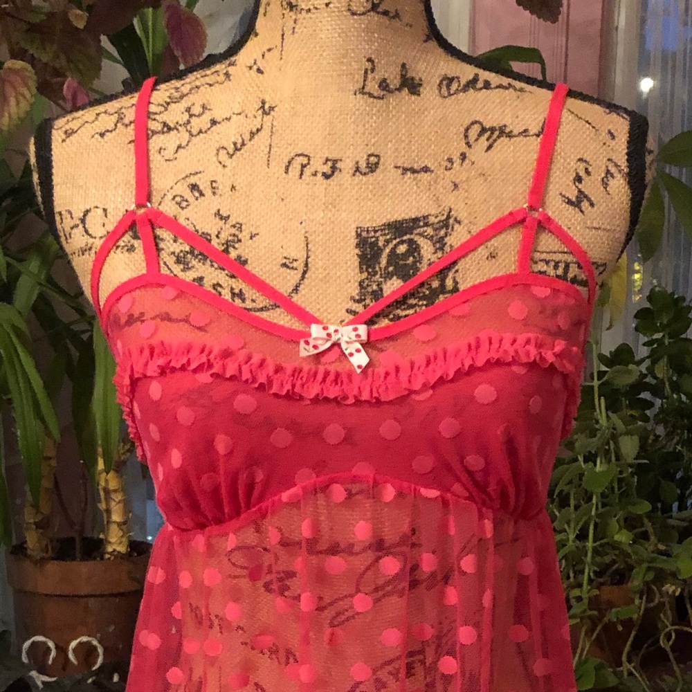 Betsey Johnson babydoll nightie w/matching thong